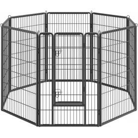 Flexibelt valphage i metall – 8 paneler, justerbar form (rektangel,...