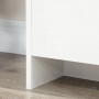 Skänk med 3 förvaringsfack, justerbara hyllor, kabelhantering, vit, 120 x 35 x 85 cm