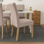 Stolsöverdrag i sammet – set om 6, elastiska, universell passform, beige