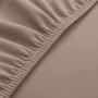 Stolsöverdrag i sammet – set om 6, elastiska, universell passform, beige
