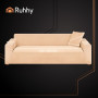 Klädsel till Soffa Universell Passform Beige 145–185 cm, elastisk velour, vattentät