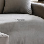 Klädsel till Soffa Universell Passform Ljusgrå 145–185 cm, elastisk velour, vattentät
