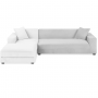 Klädsel till Soffa Universell Passform Ljusgrå 145–185 cm, elastisk velour, vattentät