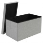 Sittpall med förvaring Grå 60 x 30 x 30 cm, vikbar, vattentät