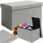 Sittpall med förvaring Grå 60 x 30 x 30 cm, vikbar, vattentät