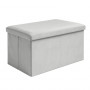 Sittpall med förvaring Ljusgrå 60 x 30 x 30 cm, vikbar, vattentät