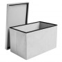 Sittpall med förvaring Ljusgrå 60 x 30 x 30 cm, vikbar, vattentät