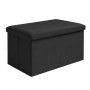 Sittpall med förvaring Svart 60 x 30 x 30 cm, vikbar, vattentät