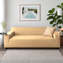 Klädsel till Hörnsoffa Universell passform Beige 190 – 230 cm, elastisk velour, vattentät