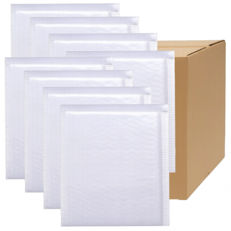 Bubbelkuvert 50 x 60 cm, 85-pack, vita, PE-material