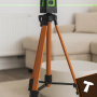 Krysslaser Stativ med Vattenpass, 150 cm, 5/8” Gänga