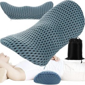 Ländryggskudde i memory foam, ergonomisk, 23 x 13 x 46 cm