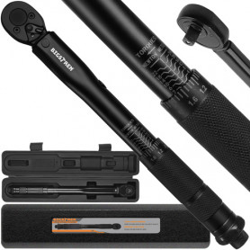 Momentnyckel 1/4”, 2–24 Nm med spärrhuvud och kalibreringscertifikat