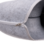 Kattsäng filt tunnelmodell Ø51×20 cm grå med dragkedja & tvättbar