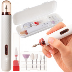 Trådlös Nagelfil med 6 sliphuvuden, 3 hastigheter, USB-C