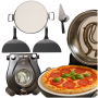 Elektrisk Pizzaugn med Keramisk Sten, tillbehör och temperaturkontroll - 1200 W