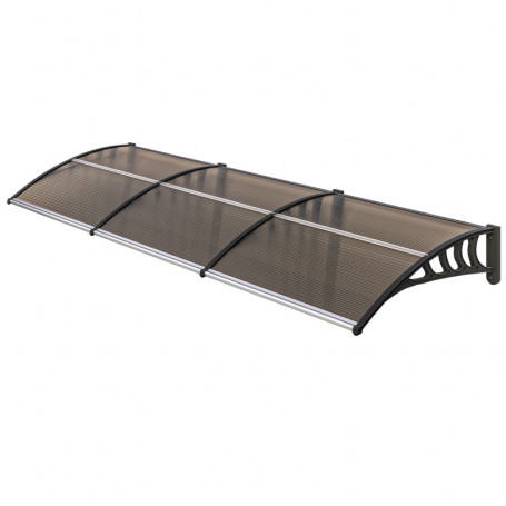 Stor Entrétak 303 x 96 x 27 cm Transparent Brun med Svart Ram