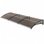 Stor Entrétak 303 x 96 x 27 cm Transparent Brun med Svart Ram