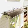 Stor Entrétak 303 x 96 x 27 cm Transparent Brun med Svart Ram