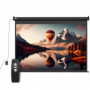 Motoriserad Projektorduk 100” – 203 x 152 cm, 4:3 Format, Fjärrstyrd, Svart