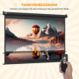 Motoriserad Projektorduk 100” – 203 x 152 cm, 4:3 Format, Fjärrstyrd, Svart