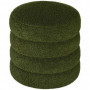 Fotpall Teddy Fleece Grön Cylindrisk Form Φ 40 x 45 cm