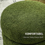 Fotpall Teddy Fleece Grön Cylindrisk Form Φ 40 x 45 cm