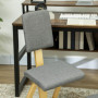 Ergonomisk Knäböjstol i Björkträ – 51 x 84 x 93 cm, Gungfunktion & Ryggstöd, Grå