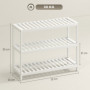Skohylla i Bambu – 70 x 26 x 55 cm, 3 Hyllplan, Vit