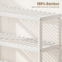 Skohylla i Bambu – 70 x 26 x 55 cm, 3 Hyllplan, Vit