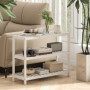 Skohylla i Bambu – 70 x 26 x 55 cm, 3 Hyllplan, Vit