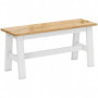 Matbänk i gummiträ med ek-look – 95 x 30 x 45 cm