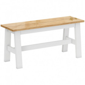 Matbänk i gummiträ med ek-look – 95 x 30 x 45 cm