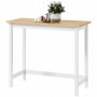 Barbord i Trä med eklook och vit ram – 108 x 48 x 91 cm