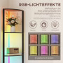 Hörngolvlampa med RGB LED och 5-vånings förvaring – 42 x 29,5 x 163 cm
