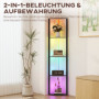 Hörngolvlampa med RGB LED och 5-vånings förvaring – 42 x 29,5 x 163 cm