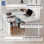 Hörnskrivbord med flexibel layout och förvaring – 120 x 96 x 75 cm