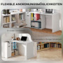 Hörnskrivbord med flexibel layout och förvaring – 120 x 96 x 75 cm