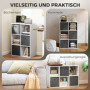 Förvaringshylla med 6 kuber och 3 tyglådor – 53,7 x 30 x 79,8 cm