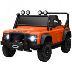 Elbil för barn – Land Rover Defender 110 SVX med fjärrkontroll Orange
