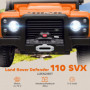 Elbil för barn – Land Rover Defender 110 SVX med fjärrkontroll Orange