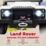 Elbil för barn – Land Rover Defender 110 SVX med fjärrkontroll Vit