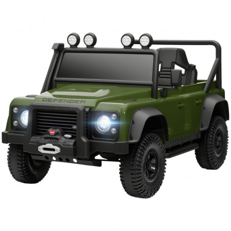Elbil för barn – Land Rover Defender 110 SVX med fjärrkontroll Grön