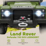 Elbil för barn – Land Rover Defender 110 SVX med fjärrkontroll Grön
