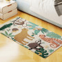 Mjuk Matta till Barnrum i sherpa-fleece med tropiskt motiv och halkfri baksida – 150 x 80 cm
