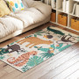 Mjuk Matta till Barnrum i sherpa-fleece med tropiskt motiv och halkfri baksida – 150 x 80 cm