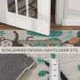 Mjuk Barn Matta i sherpa-fleece med tropiskt motiv och halkfri baksida – 160 x 120 cm