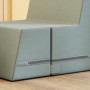 2-i-1 Mjukt Byggklossar för barn – rutschkana, bord & stol – 131 x 39 x 44 cm