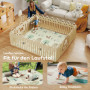 Dubbelsidig Lekmatta för barn med djurmotiv 196 x 176 cm – 1,5 cm tjock