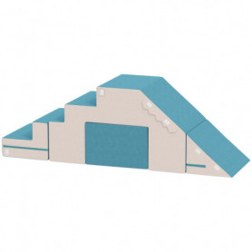 2-i-1 Mjukt Byggklossar för barn – rutschkana & möbelset – 131 x 39...